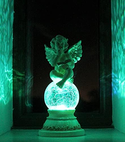 Solar Powered Fairy Angel Cherub Garden Resin Ornament Figurine Statue HOME HUT®