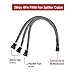 JBtek 10.4 Inch PWM Fan Splitter Cable Pack - 3 Way + 2 Way for Desktop Computer Case Fans