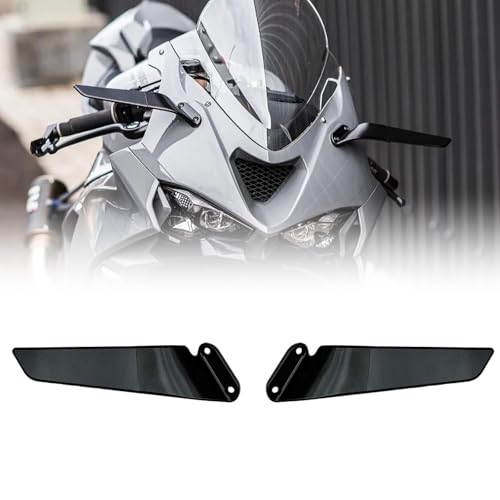 CHILILI Stealth Mirrors for Kawasaki Ninja ZX-6R ZX6R ZX636 2019-2025 accessories Winglet Mirrors made of CNC Aluminum#Angle adjustable#wind wing rearview mirror