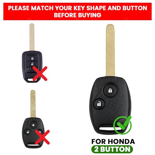 Image of Coll of Fest Premium Metal Silicon Key Cover Compatible with Honda Civic | Jazz | City | Brio | Amaze | WR-V | CR-V (2006-2015) 2 Button Full Metal Protections