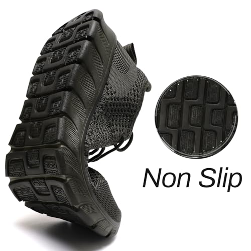 Image of Men Running Tennis Shoes Gym Fashion Sneakers Walking Workout Shoes Athletic Slip on Breathable Mesh Comfortable Lightweight Casual Sport Shoe