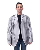 Zagone Zombie Coat, White/Light Gray Tattered Zombie Jacket