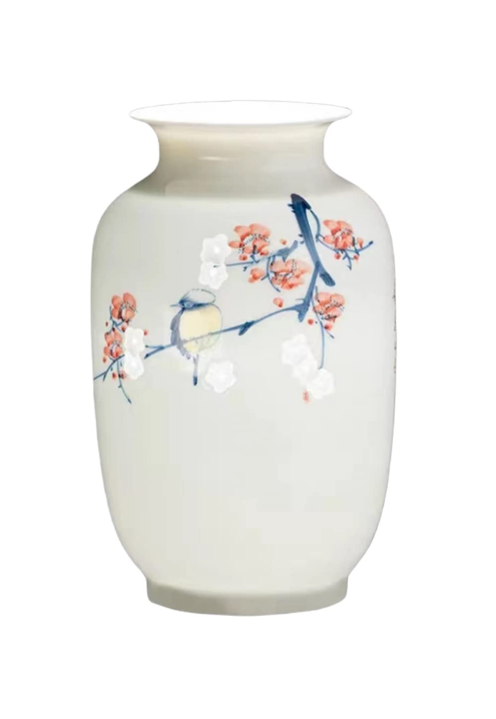 Amazon.co.jp: スタンド付き中国陶器花瓶 白大型中国花瓶 磁器花瓶