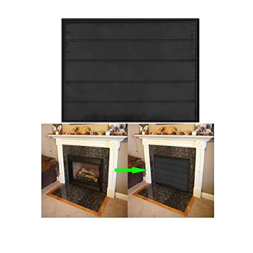 47″x35″ Magnetic Fireplace Blanket Draft Stopper for Heat Loss - Fireplace Vent Cover Insulation Screen Guard Mantel with Magnet for Fireplace Frame - Energy Blocker Saver Keeper for Fire Place