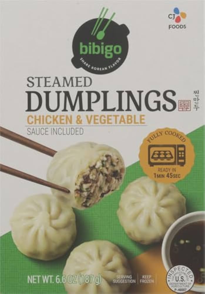 kana✩ Bibigo Frozen Chicken & Vegetable Steamed Dumplings, 6.59 oz