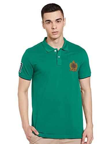 Image of Max Men Cotton Number Sleeve Slim Fit Polo
