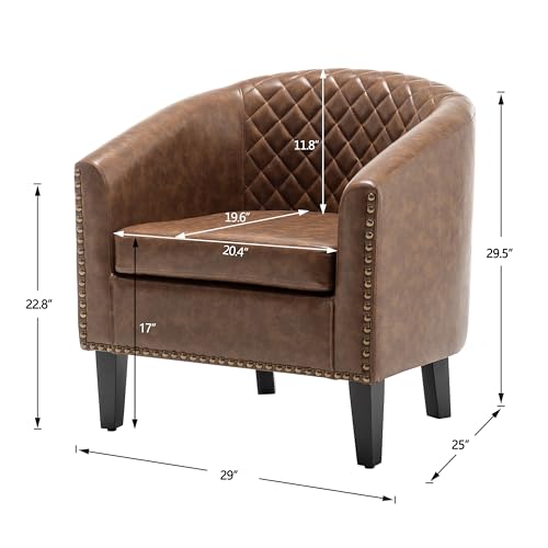 Sillón Plegable Cuero Sintético Café miniatura 2
