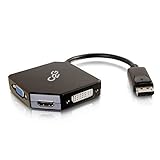 C2G Display Port Adapter, 4K, Display Port to HDMI, VGA, or DVI, Black, Cables to Go 54340