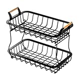 Panier à légumes de cuisine – conception à double couche, espace de rangement plus grand et plus pratique, panier égouttoir multifonctionnel