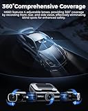 AZDOME 4 Channel Dash Cam, 2K Front + 3×1080P Rear Cameras, 360° Coverage System with Built-in 128GB eMMC, 5GHz WiFi, GPS, Voice Control, Night Vision, G-Sensor, 24H Parking Mode, Fatigue Alert(M660) - Image 6