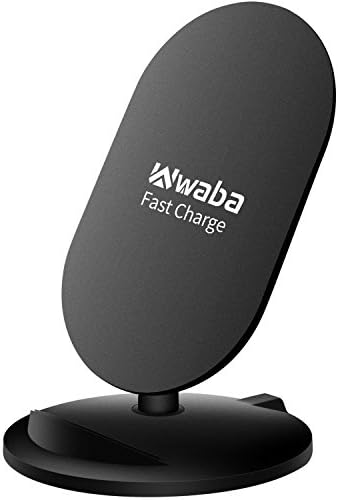 Wireless Charger Pad Stand,WABA Wireless Charger iPhone X, Fast Charging for Samsung Galaxy Note 8 S8 S8 Plus S7 Edge S7 S6 Edge Plus Note 5, Standard Charge for iPhone X, 8,8 Plus-NO AC Adaptor