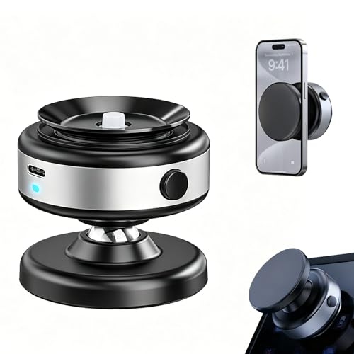 Jkoailiwi Electric Vacuum Magnetic Phone Holder for Car/Gym/Mirror/Marble Wall Auto-Seal & Quick Release Suction Cup Phone Mount 360 Adjustable for MagSafe Car Phone Mount for iPhone 17/16 Pro Max