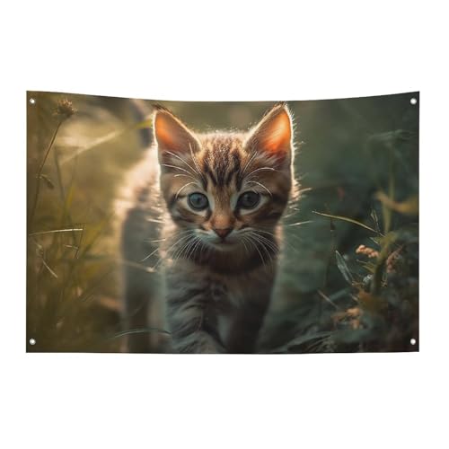 Bannière chaton résistant aux intempéries pour décoration dortoir