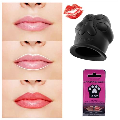 Potenciador de lábios, pata de gato, formato fofo, acessório para encher os lábios, bomba de beleza,
