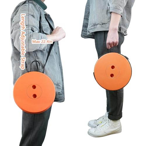 Image of Boreeman Upgraded Folding Stool Lightweight Yet More Sturdy with Load Capacity 400lbs Portable Collapsible Stool for Camping Fishing Hiking BBQ (All Orange)