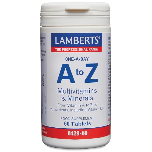 Lamberts A-Z Multi – Daily Multivitamin & Mineral Formula – with 23 Key Nutrients – One-a-Day – 60 Tablets