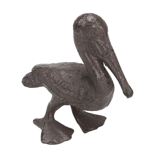 Estatua de Pelícano de Hierro Fundido Decorativa 6.3x3.5x7 pulg miniatura 4