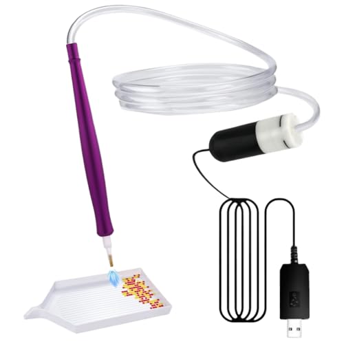 ラメアートペン - 電動吸引式ラビットストーン アートペン,クラフトプロジェクト 工作 幼稚園 イベント用ツール