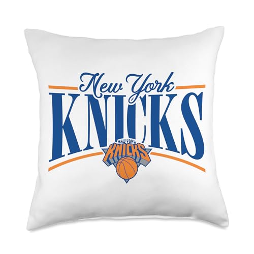 NBA - New York Knicks Logo Arch White Throw Pillow