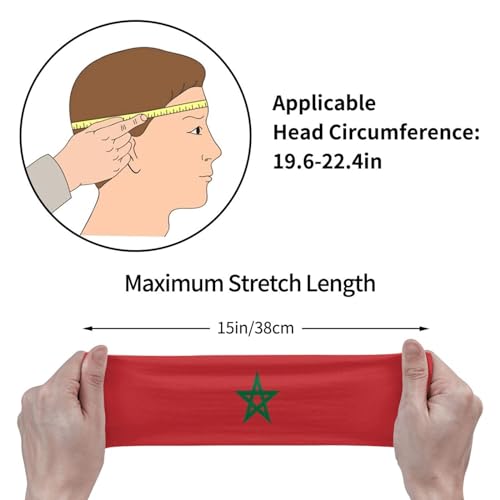 Image of Cute Flag Headbands Women Men Flag Sweatband Sports Headband for Running, Cycling, Yoga Gym, Working Out