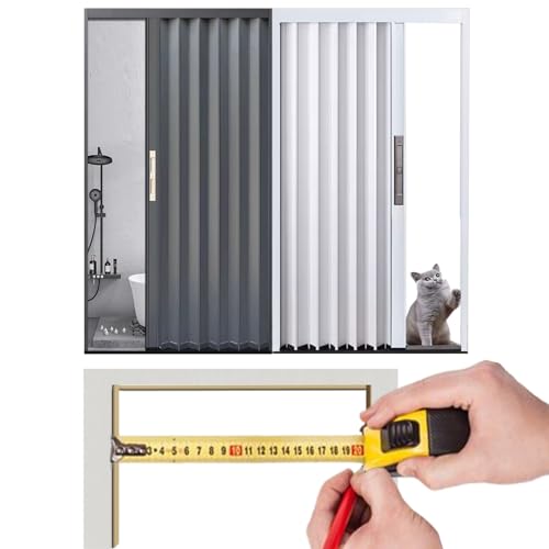 ZAQYCM Puerta Plegable Acordeon Grande 240 235 230 220 210 205 203 200 180 170 160 150 140 130 120 100 CM, Puertas Correderas De Interior para Baño Cocina Escaleras Garaje