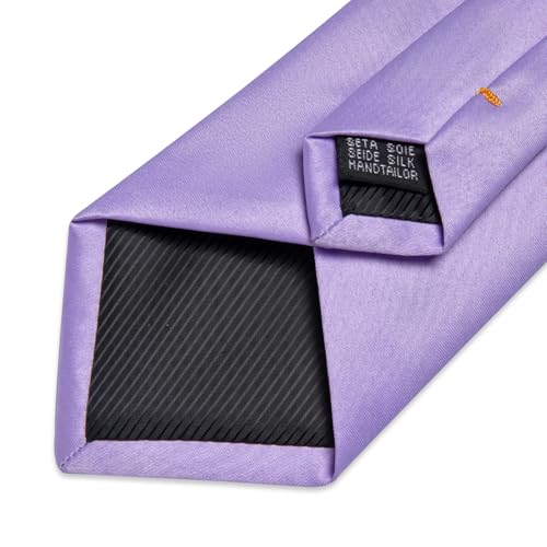 Image of DiBanGu Mens Solid Color Tie and Pocket Square Set Woven Silk Plain Necktie & Handkerchief for Men Wedding Party Formal