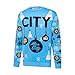 Manchester City Mens Christmas Sweater Baubles - Light Blue - Size L