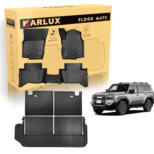 KARLUX �g���^ �V�^ �����h�N���[�U�[ 250�n��p 1-2��ڃt���A�}�b�g�����Q�b�W�}�b�g,7�l����p�B3D�J�[�}�b�g�͖h���E�h���E�h����TPE�f�ސ��BLand Cruiser250 GDJ250W/TRJ250W 2024�N4��-���s�A7�l���