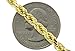Nuragold 14k Real Yellow Gold 5mm Solid Rope Chain Diamond Cut Necklace (18