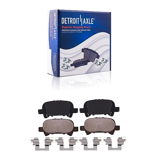 Image of Detroit Axle - Brake Pads for 2000-2001 Toyota Camry, 2000-2004 Avalon, 1999-2003 Solara, Front and Rear Ceramic Brake Pads w /Hardware Replacement