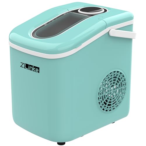 Countertop Ice Maker, Ice Maker Machine 6 Mins 9 Bullet Ice, 26.5lbs/24Hrs, Portable Ice Maker Machine with Self-Cleaning, Ice Scoop, and Basket(Black)