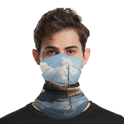 Neck Gaiter Wind-Proof Breathable Face Mask Reflection Clouds Face Cover Sun Cooling Dustproof Mask Balaclava Bandana Headwear for Women Men Hiking Fishing miniatura 3