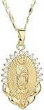 Jungfrau Maria Halskette Kette für Frauen/Männer Christian Schmuck Kristall Anhänger Halskette Fashion