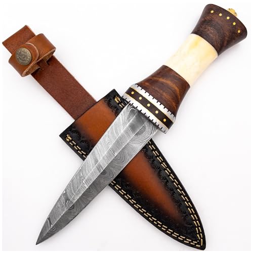 Amory Replicas™ Tribal Totem Damascus Spear Point Fixed Blade Knife