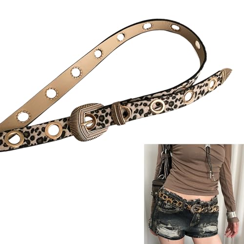Leopards Print Belt Fashionable Thin Waist Belt Adjustable Women Waistband For Enhancing Everyday Outfits2
