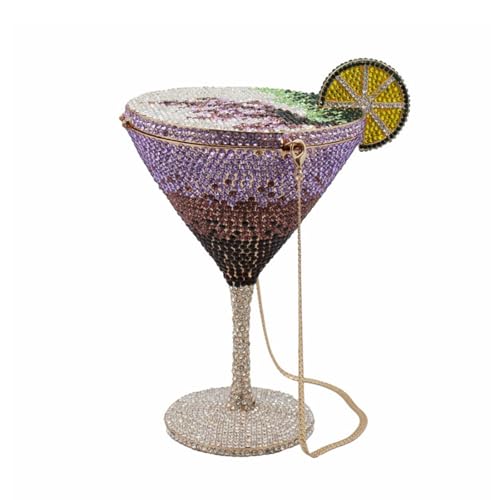 Image of Women Goblet Rhinestone Evening Bag Cocktail Cup Diamond Clutch Funny Crystal Prom Handbag Wedding Purse for Party