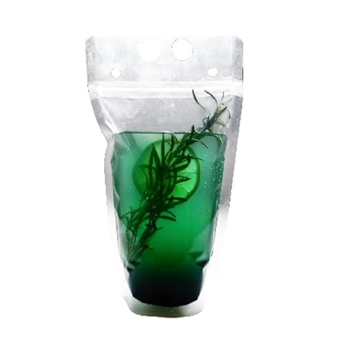 Feiangel【プラカップ・紙カップ】テイクアウト ドリンクパウチ・キャップなし 透明 400ml 200枚入り ドリンクボトル タピオカ カップ クリアカップ 紙コップ 使い捨て容器 大型容器
