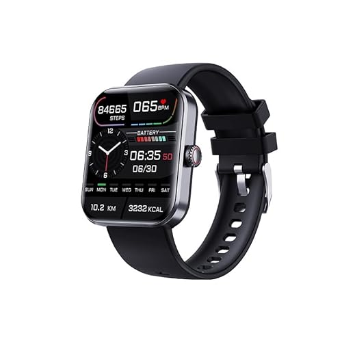 F57l Blood Glucose Monitoring Smartwatch - Fitness Tracker with Blood Pressure, Blood Oxygen Tracking - Heart Rate Monitor | Calorie Step Counter Non-invasive Blood Glucose Test Smart Watch (Black)
