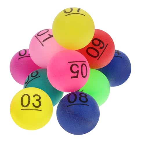 Kisangel 10Piezas Bolas De Lotería Numéricas Unidades Multicolores para Fiesta y Rifas Resistente y Duradero para Celebraciones