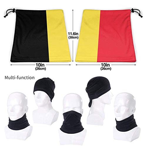 Neck Gaiter Windproof Mask Bandana, Balaclava Headwear Protection Warmer Headband, Mouth Face Cover Scarf Reusable Headwrap for Outdoors Cycling Riding 10X12Inch