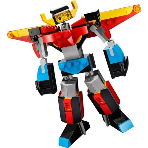 Creator 3 in 1 Super Robot, Set di Costruzioni in Mattoncini, Aereo e Drago Giocattolo per Bambina e Bambino dai 6 Anni in su, con Parti Regolabili 31124 - Lego - Immagine 3