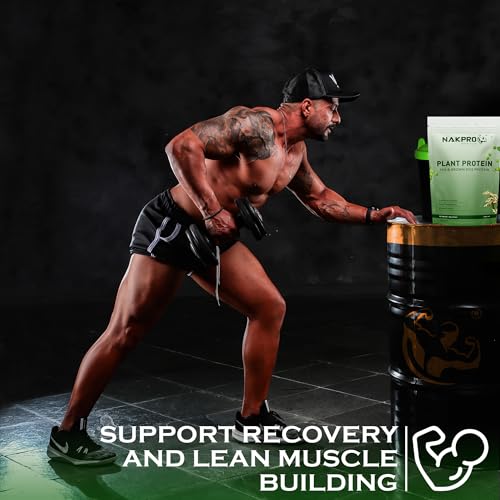 Image of NAKPRO NUTRITION Plant Protein Powder (Pea & Brown Rice Protein), Chocolate - 1kg | 25.2g Protein | All Essential Amino Acids