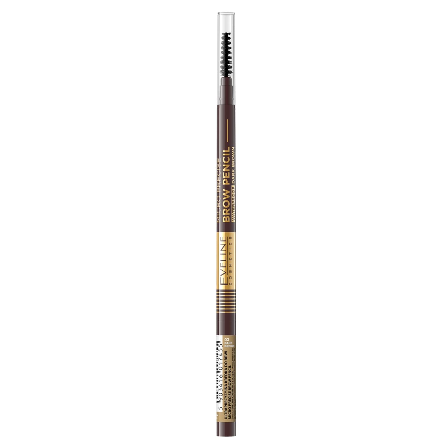 Eveline Cosmetics Micro Precise Brow Pencil Micro Precise Brow Pencil - No 03 Dark Brown, Ultra-Precision, Smudge-Resistant Formula with Built-in Brush