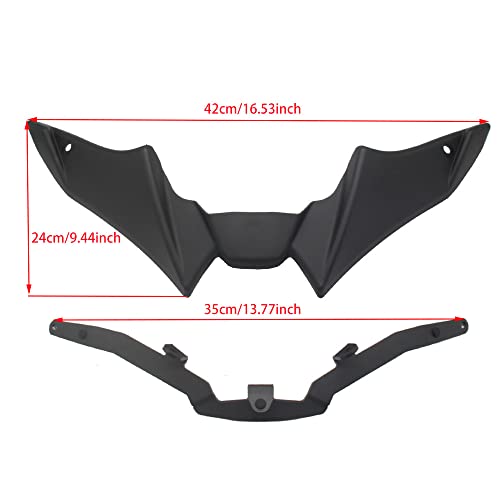 Pruie Motocicleta nu spoiler dianteiro winglet aerodinâmico asa kit spoiler motocicleta modificado a