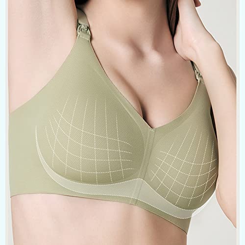 Soutien-gorge d'allaitement push-up soie de maternité vert 70B