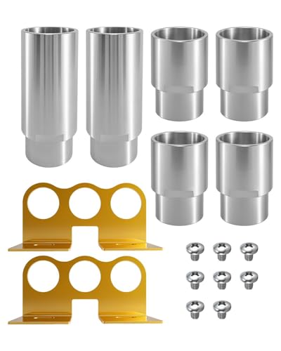 Stack Truck Adapter Kit Fit for Challenger Lift CL9 CL10 E10 VS10 X10 SA10x 10K 12K 2-Post Inground Car Lifts Replace 10315,Includes 4PC 3" and 2PC 6" Stack Adapters with Organizer 2-3/8" Pin Dia