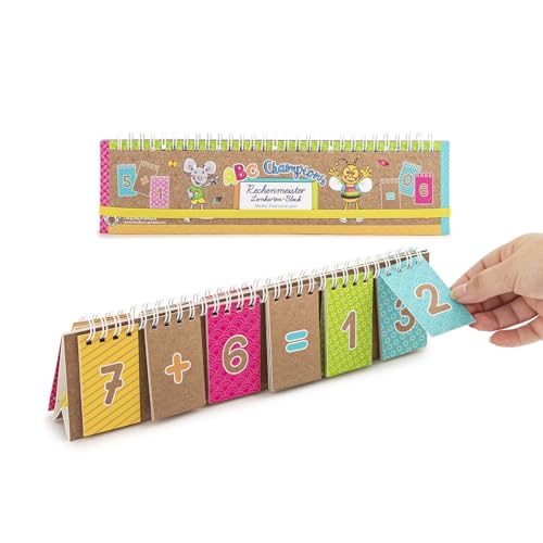 TRENDHAUS 956484 - ABC Champions Rechenmeister, Lernkarten-Block zum Rechnen Lernen, Kleines Geschenk zum Schulanfang