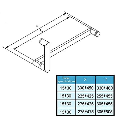 Poignée de porte en verre en acier inox push pull douche - 3