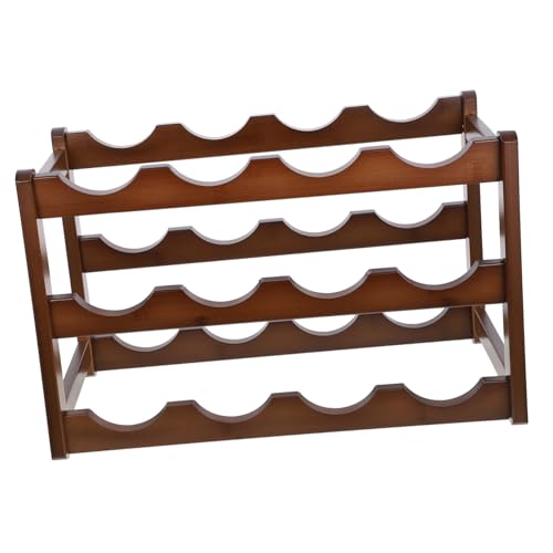 Soporte para botellas de vino en bambú miniatura 1
