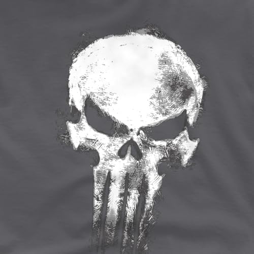 T-shirt Punisher Daredevil Born Again avec impression crâne graphique gris anthracite